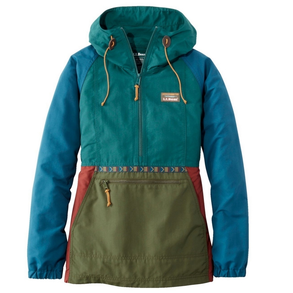 XS Petite L.LBean Women's Mountain Classic Anorak, Multi-Color